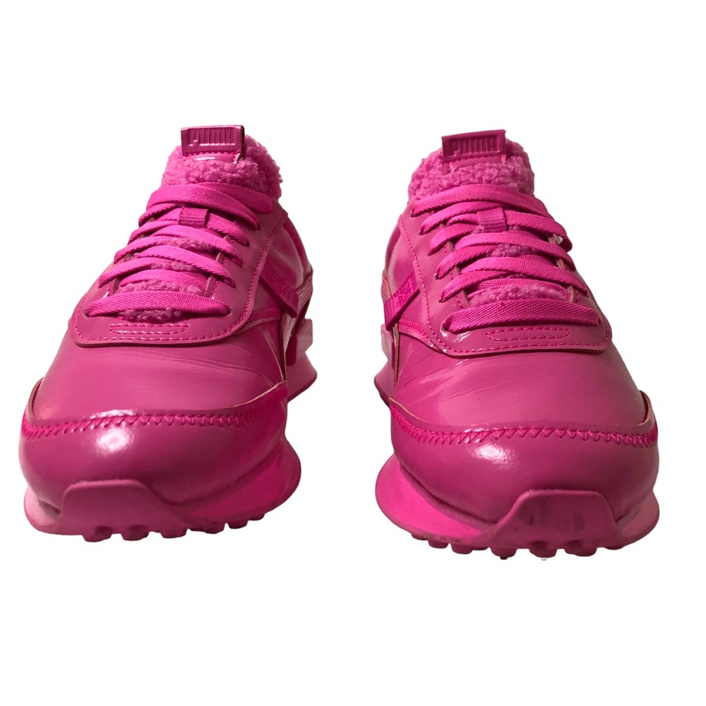 Puma Women's Hot Pink Leather & Sherpa-Trim Sneakers - Picture 3 of 10